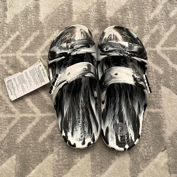 Crocs Adult Classic Graphic Two-Strap Slide Sandals - Picture 1 of 5